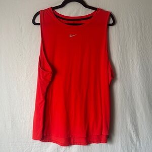 Nike Red Sleeveless Athletic Tank - Small Swoosh Logo